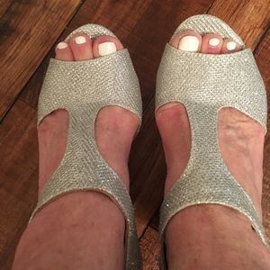 Rampage silver glitter shoes